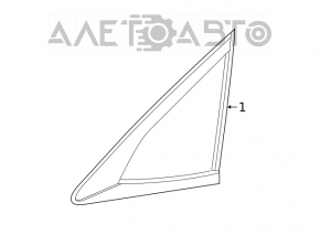 Rear left solid glass window Honda Civic X FC 16-21 4d