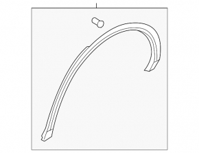 Rear left fender arch trim for Audi Q5 80A 18-24