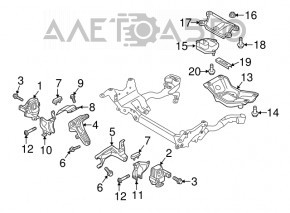 Engine mount bracket left Audi A4 B8 08-16 2.0T