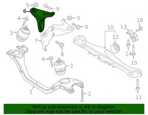 Right Engine Mount Bracket Porsche Cayenne 958 11-17
