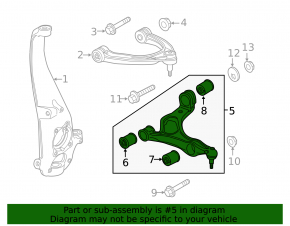 Lower control arm front right Porsche Cayenne 958 11-17