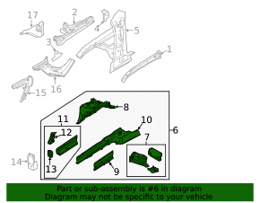 Front right quarter panel for Porsche Cayenne 958 11-14 pre-restyling