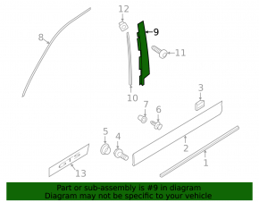 Front right side door trim for Porsche Cayenne 958 11-17