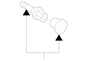 Wheel bolt d17 M14x1.5 Mercedes W164 ML type 1