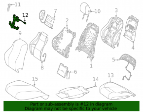 Driver's seat headrest adjustment motor for Mercedes W167 GLE 350 450 20-24