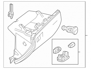 Glove box, glove compartment Mercedes GLS-class X166 13-19 black