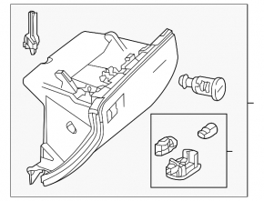 Glove box, glove compartment Mercedes GLS-class X166 13-19 black