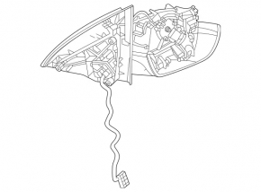 Side mirror right Mercedes W167 GLE 350 450 20-23 turn signal, heating, backlight, BSM, camera