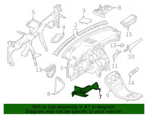 Front passenger footwell trim Mercedes GLC 16-22