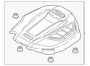 Engine cover Audi A6 C7 16-18 rest 2.0