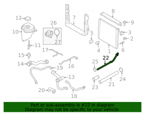 Cooling pipe radiator upper BMW X5 E70 07-13 4.8