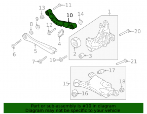 Upper rear right control arm, Volvo XC60 18-25, rusty