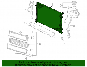 Radiator cooling water VW Atlas 18- 2.0T