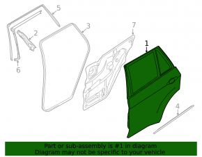 Door bare rear left BMW X5 E70 07-13
