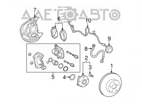 Front right caliper assembly for Lexus GS300 06-06