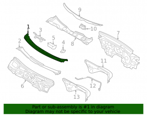 Wiper pan plastic Audi A6 C7 12-18