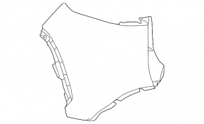 Left rear bumper, bare, Toyota Corolla Cross 22-26