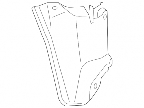 Left rear bumper liner for Lexus CT200h 11-17