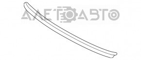 Front bumper grille molding central Toyota Highlander 11-13 chrome