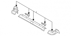 Subaru Outback 20-25 TV radiator panel top bar