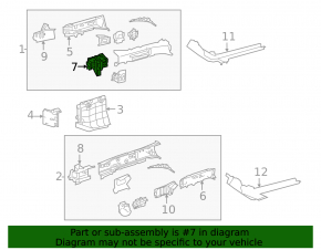 Front right side member nose for Toyota Avalon 19-22