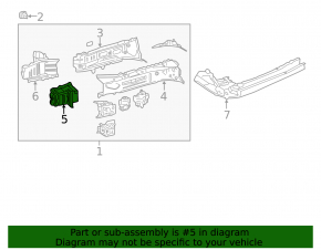 Front left side member nose for Toyota Rav4 19-25