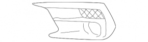 Right front bumper grille for Subaru WRX 18-21 under fog lights