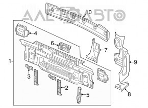 Rear panel VW Golf 15-