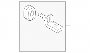 Rear muffler bracket VW Jetta 19-21 without rubber