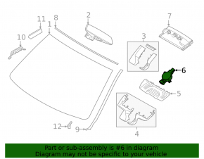 Rain sensor for BMW X3 G01 18-21 under the projection