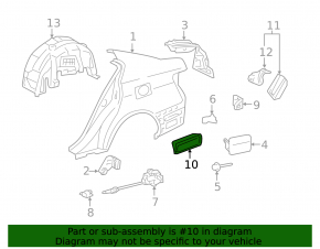 Ventilation shield right Lexus GS300 GS350 GS430 GS450h 06-10