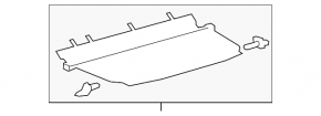Gray trunk cover for Toyota Prius V 12-17