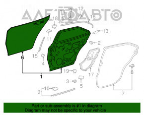 Door bare rear right Toyota Camry v70 18-23