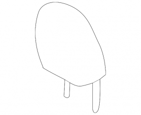Front right headrest for Toyota Highlander 14-19, beige leather, dented leather