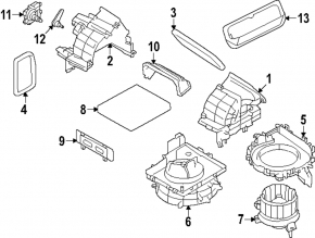 Actuator motor for the heater ventilation drive of a Subaru Forester 25-26