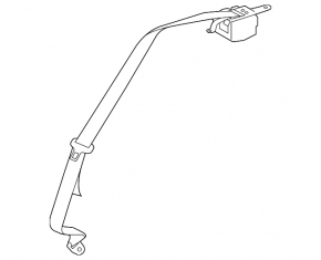 Seat belt rear right Lexus IS 14-20 black