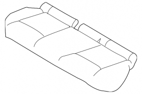 Nissan Rogue Sport 2nd row lower seat trim, black leather