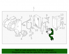 Lexus GX470 03-09 rear air conditioner hose