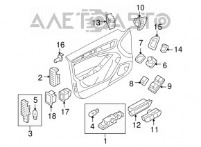 Front right door lock button Audi Q5 8R 09-17 scratch