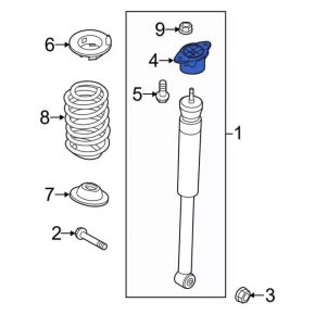 Shock absorber support rear left Ford Ecosport 18-22 FWD