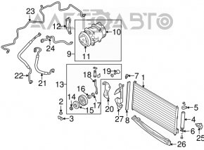 Nissan Murano z50 03-07 air conditioning condenser radiator