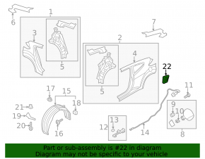 Ventilation shield left Kia Soul 14-19
