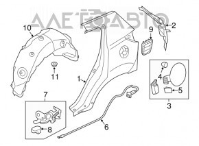 Ventilation shield left Kia Soul 14-19