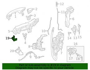 Upper door hinge front right Mercedes GLC 16-22
