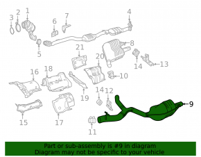 Muffler rear part with barrel left Mercedes W213 E 300/350 17-21 2.0T