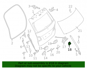 External trunk lid opening button Mercedes GLC 16-22