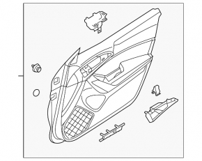 Door trim card front left Mazda 3 14-18 BM black, BOSE