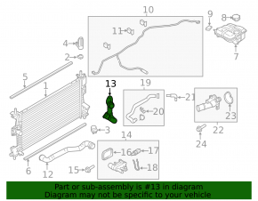 Lower cooling pipe Ford Focus mk3 11-18 2.0