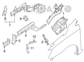 Front right quarter Nissan Sentra 13-19 1.8