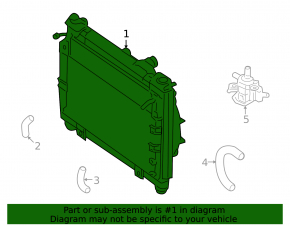 Lexus GS450h 06-11 inverter cooling radiator